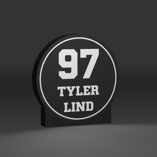 Racecar Driver Logo Light LED light box – custom 3D printed – Lit Layer Creations